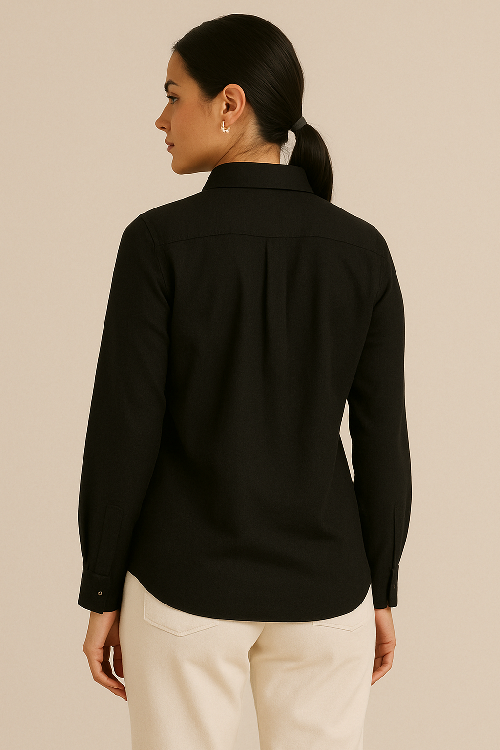 Black Command Linen Shirt