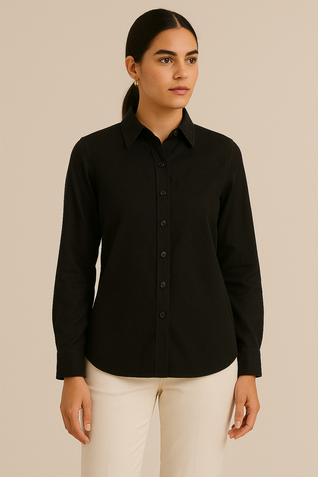 Black Linen Formal Shirt
