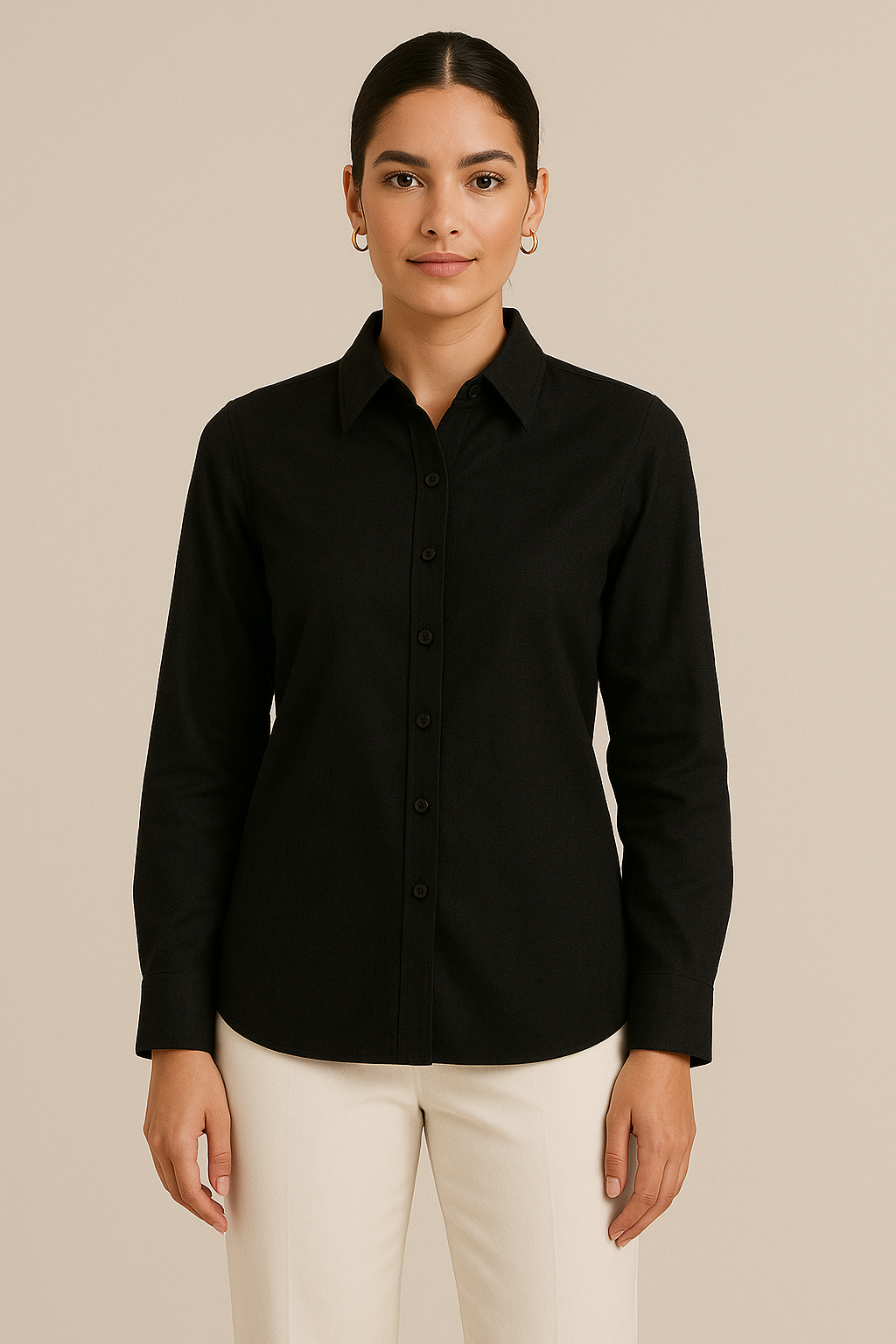 Black Command Linen Shirt