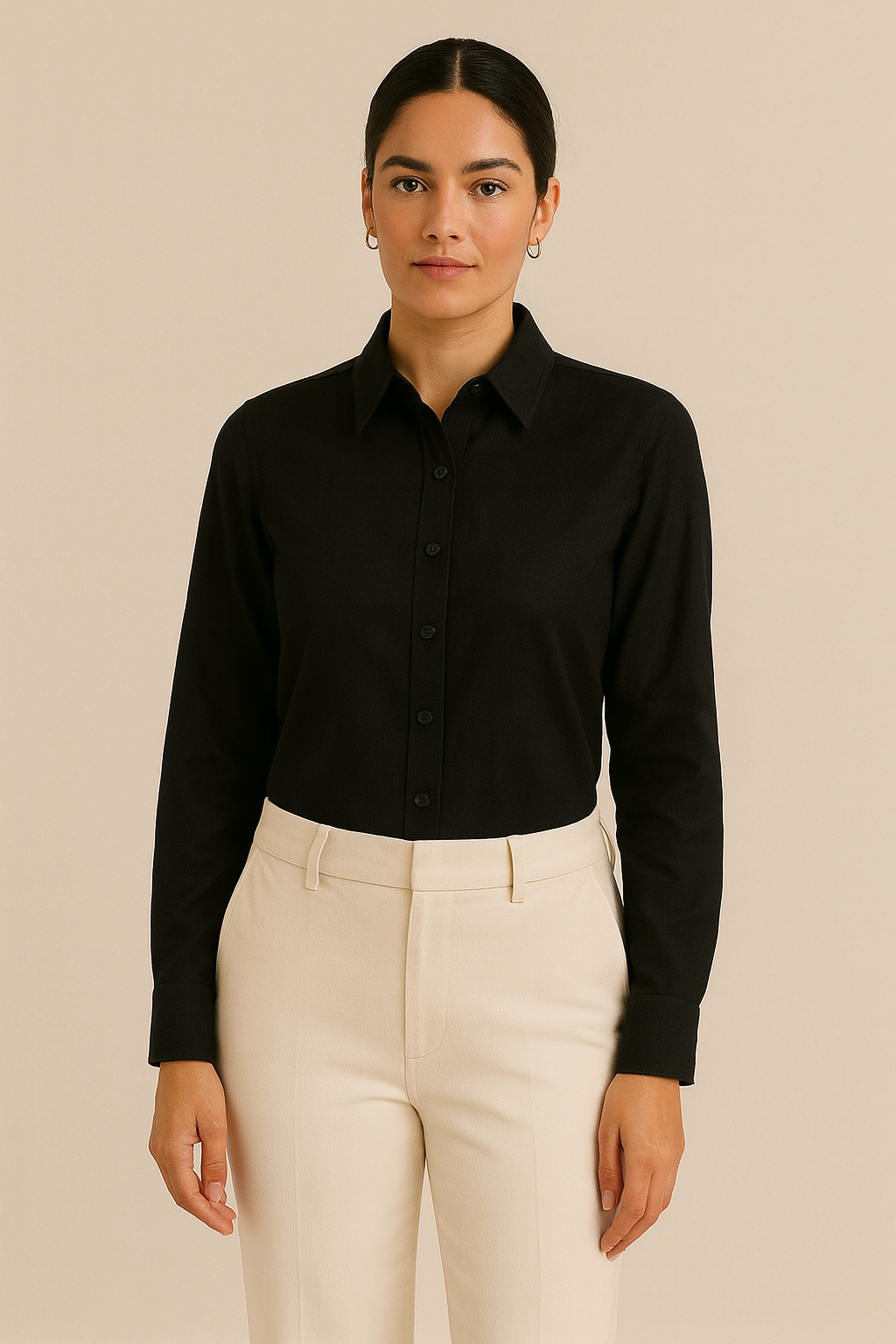 Black Command Linen Shirt