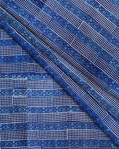 My Mahak Yellow Dot Indigo Shirt