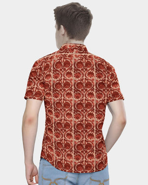Casual Shirt for Men Red Motif