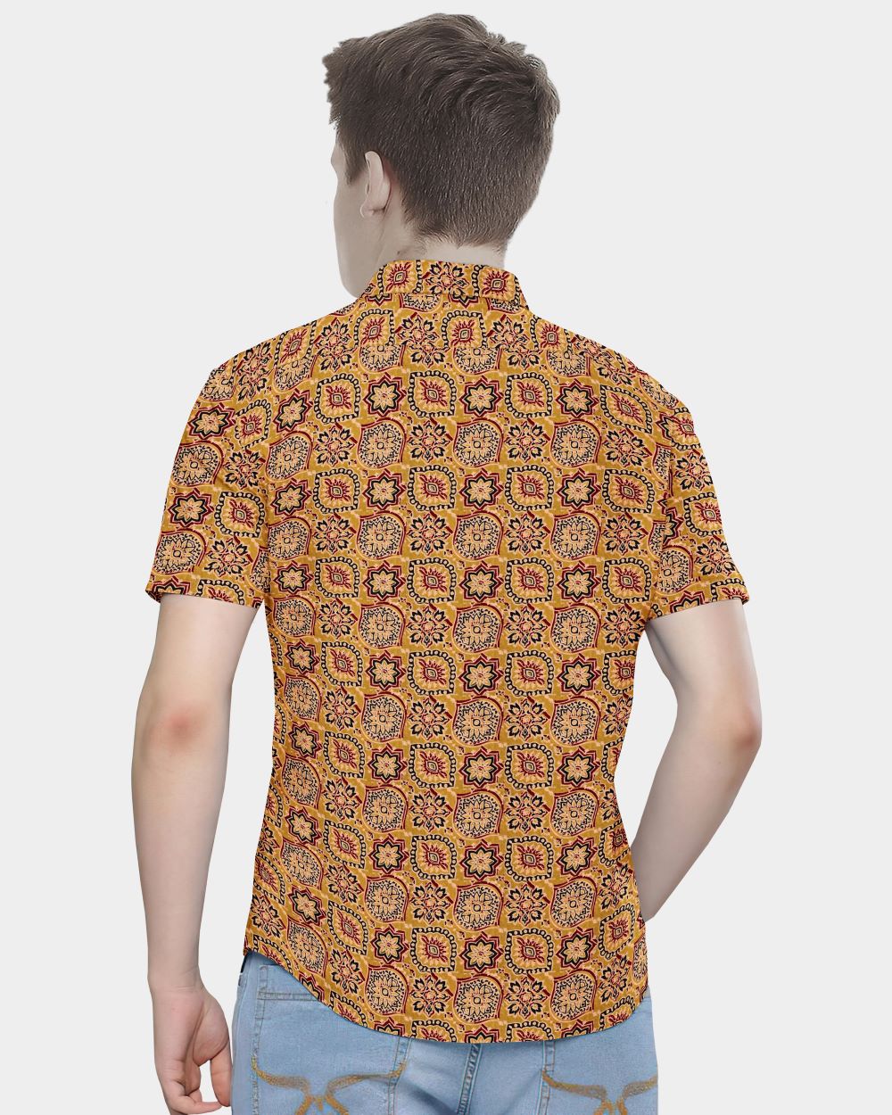 Casual Shirt For Men Yellow Red