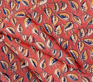 MyMahak Leaf Printed Red Shirt